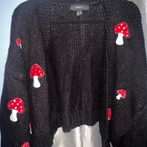 Forever 21+ Black Mushroom Cardigan